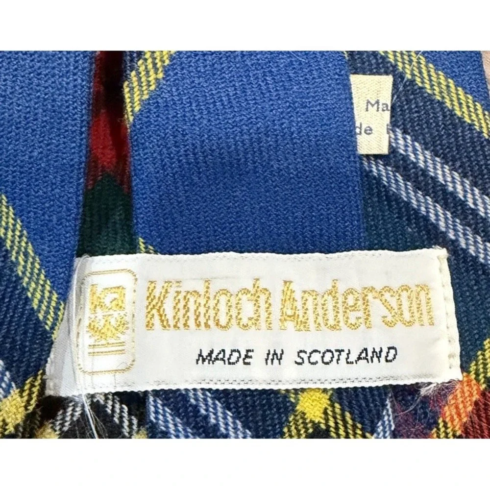 Vintage Kinloch Anderson Stewart Royal Tartan Tie Made Scotland Plaid